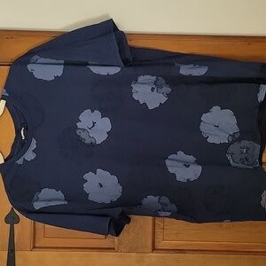 EXPRESS Navy Ink Blot Floral Shirt